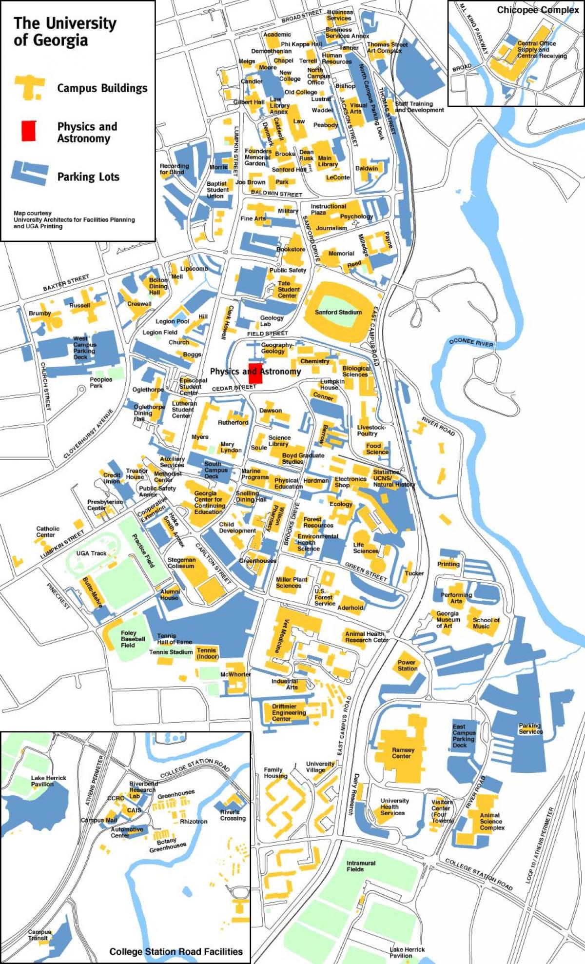 University of Georgia zemljevid