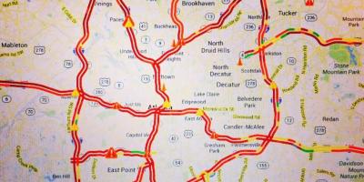 Zemljevid Atlanta prometa