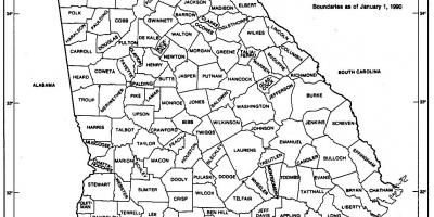 Georgia state zemljevid