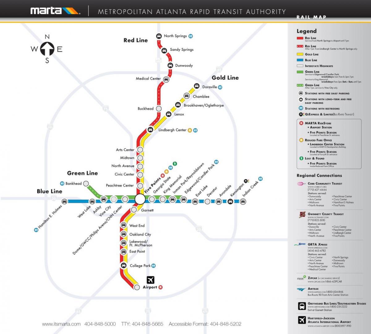 MARTA zemljevid podzemne železnice