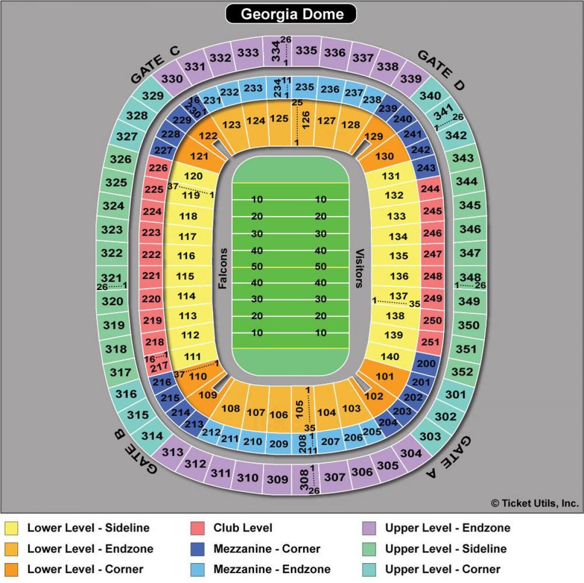 Atlanta Falcons stadion zemljevid
