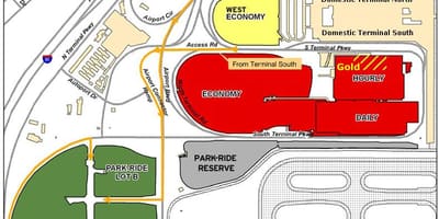 Atlanta Hartsfield letališče parkiranje zemljevid