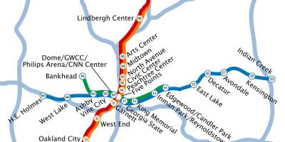 Zemljevid podzemne železnice Atlanti