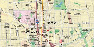 Zemljevid midtown Atlanti