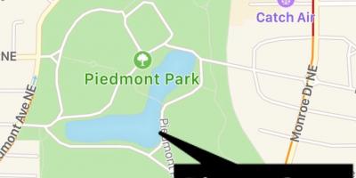 Piemont park zemljevid